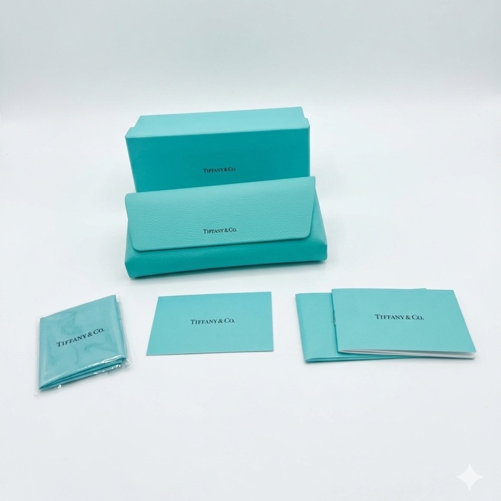 Tiffany & Co. box with glasses/sunglasses case and cleaning cloth